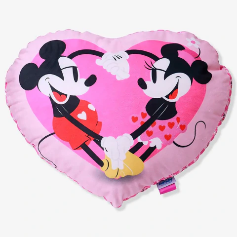 Almofada Fibra Coração Mickey e Minnie Namorados 10065383 - ZonaCriativa