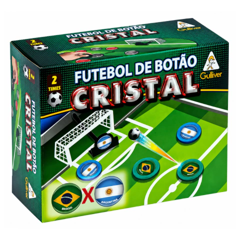 Jogo Futebol de Botão Cristal Seleção Brasil x Argentina - Gulliver