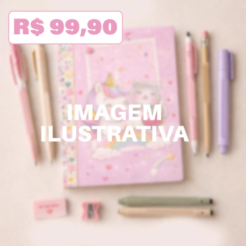 KIT PAPELARIA COM CADERNO BROCHURA OU ESPIRAL - comprar online