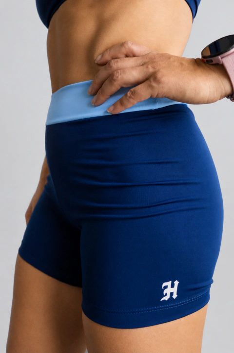 SHORTS WALL BALL DUAL COLORS AZUL MARINHO COM AZUL BEBE