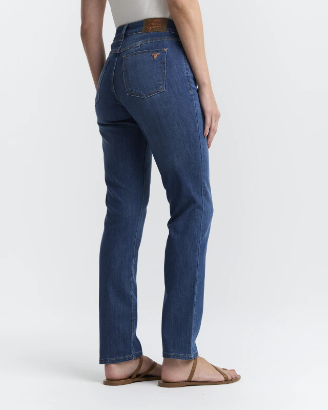 Jean Dason de denim bota recta azul medio Tavernati — imagen 3