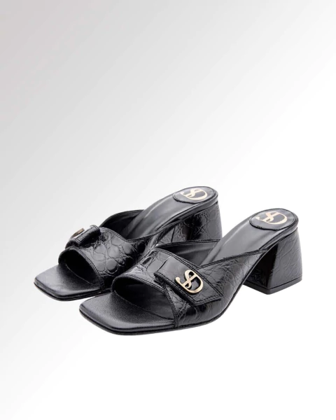 SANDALIAS EGINA EN CHAROL NEGRO