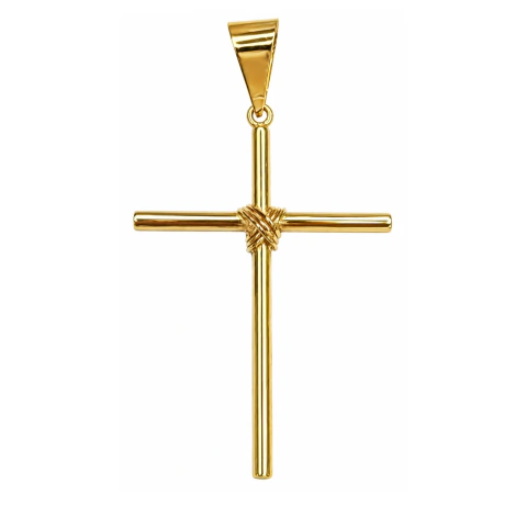 Pingente Cruz Trançada 5 Gramas Ouro 18k 750