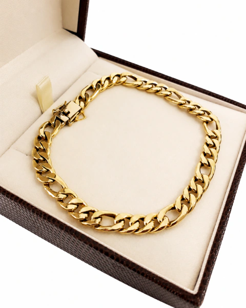 Pulseira Grumet 3x1 7 Gramas 5mm Ouro 18k 750