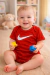 Body Bebê Nike Vermelho - Suedine Premium - comprar online