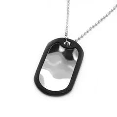 Collar Dog Tag espejado 60 cm