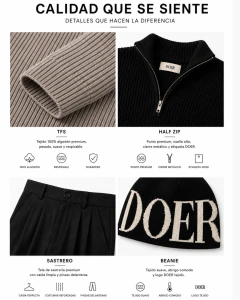 Sweater TFS + Half Zip + Sastrero + Beanie