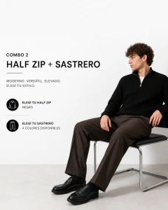 Sweater Half Zip + Sastrero