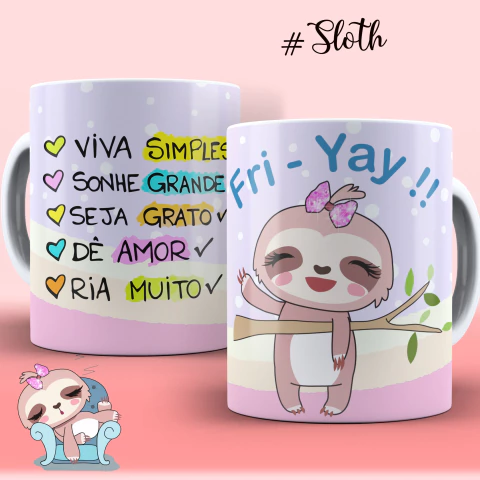 Arquivo Digital Caneca Sloth - comprar online