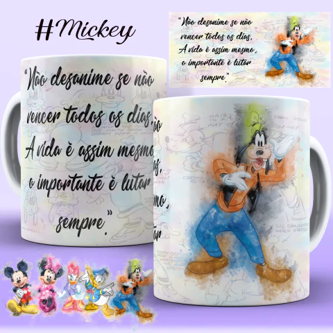 Arquivo Digital Caneca Mickey Aquarela - comprar online