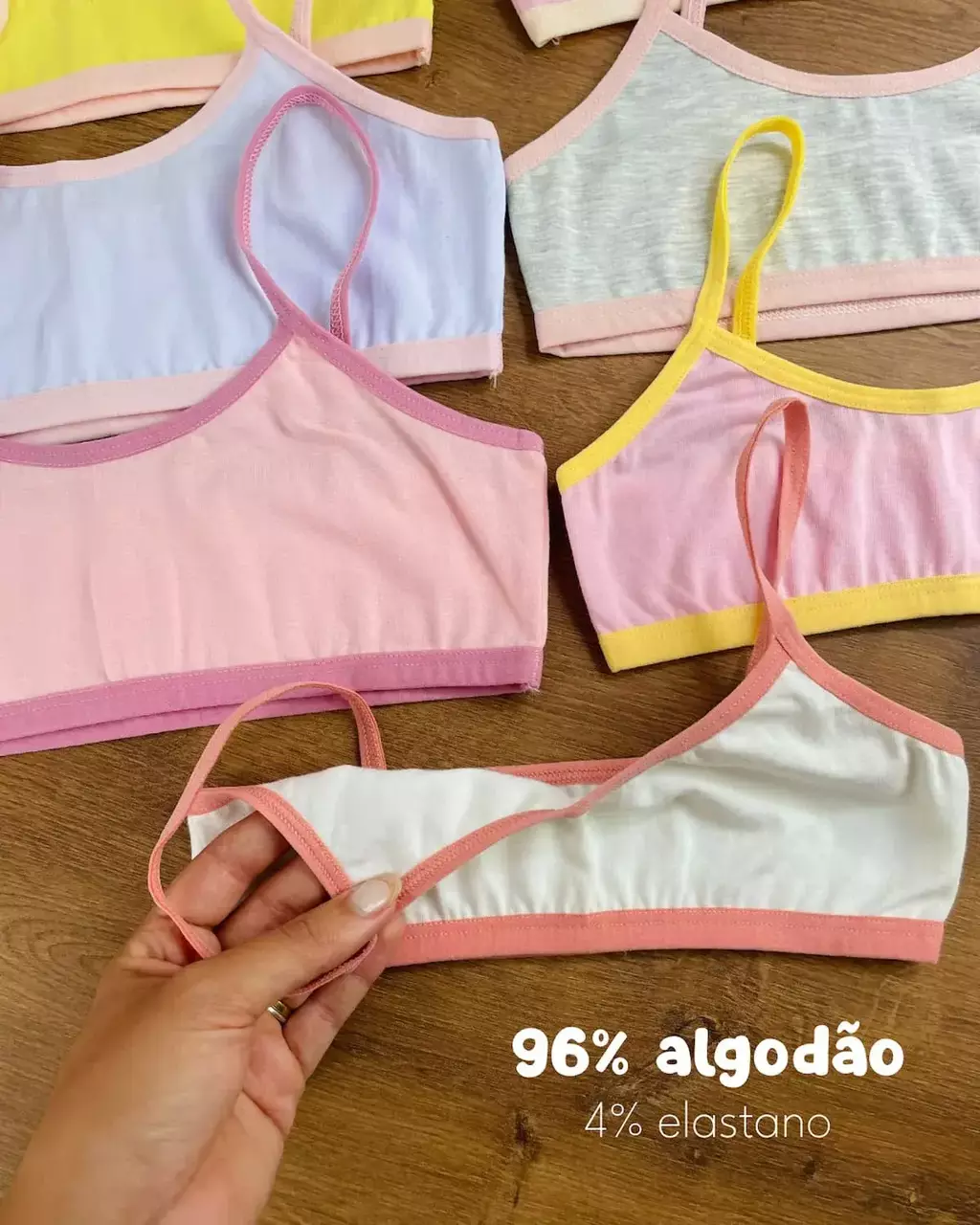Kit 4 Tops Juvenil Algodão Cores Variadas - 7