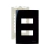 Conjunto Interruptor Duplo Simples Com LED 4x2 Margirius Sleek Preto