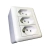 Tomada Tripla de Sobrepor 10A Blux Overlap Branca - Sistema X - comprar online