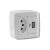 Tomada de Sobrepor 20A + Carregador USB 2.1A Ilumi Box Slim Branca