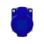 Tomada Industrial de Sobrepor 32A 2P+T 220V (6h) Azul - Alpha Camp