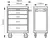 Carro Porta Herramientas Bahco 5 Cajones S/herramientas 1472k5 - comprar online