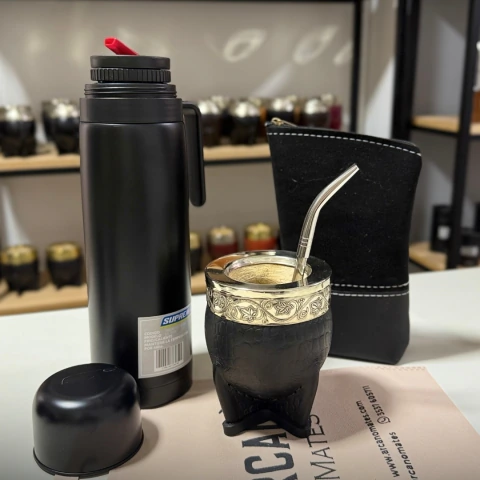 COMBO MATERO 245 - Mate Imperial Premium, Termo, Yerbera y Bombilla