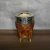 Mate Imperial Exclusivo, Virola Alpaca, Cuero Repujado Premium, Base y Bolitas, Avejentado - Modelo 2