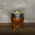 Mate Imperial Exclusivo, Virola Alpaca, Cuero Liso, Base y Bolitas, Avejentado - Modelo 1