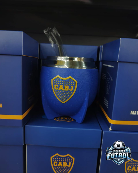MATE DE ACERO CON BOMBILLA - BOCA JUNIORS
