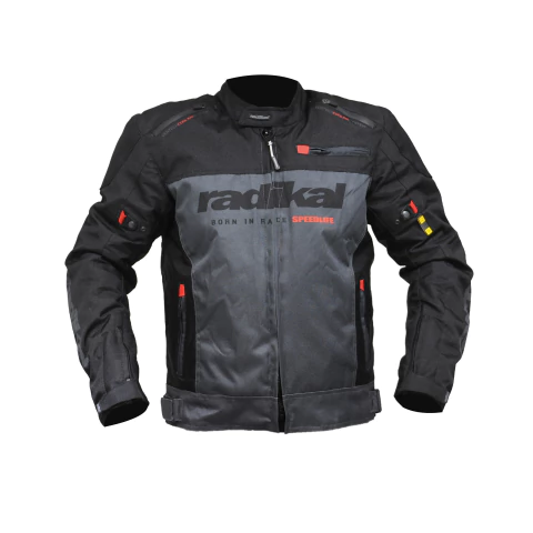Campera Moto Radikal Ride Gris Impermeable Proteccion Desmontable