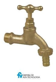 Canilla Manguera Acabado Bronce 13mm - 0436-13 B - Fv S.a. - 0436-13-B
