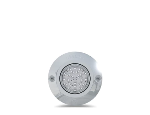 Luminaria Grande Adosar Acero Inox. 18W Luz Blanco Frio.12v Cc. - Medus - MS-03-AX-18W-W-CC