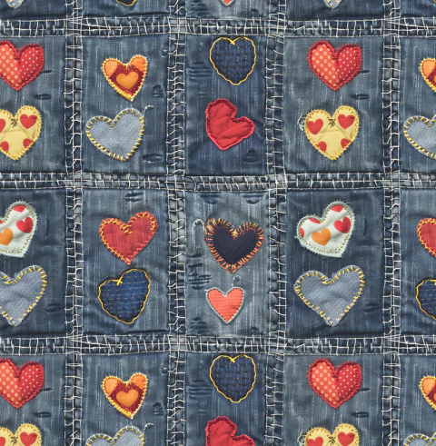 Jean con corazones 01 - comprar online