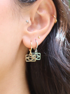 Dupla de Argolinhas Brasil Vazado