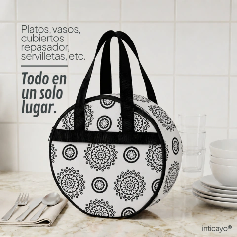 Bolso Porta Platos + Cubiertero | Inticayo®