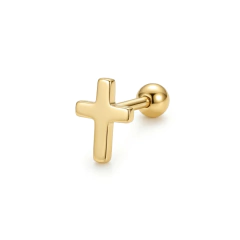 PIERCING FOLHEADO TRAGUS CRUZ LISA - comprar online