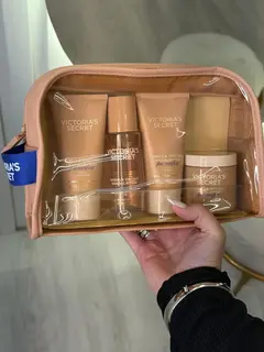 Kit Nécessaire Travel Size Vanilla Orchid & Sandalwood Victoria's Secret Original 5 Peças na internet
