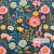Tricoline Digital 3D Floral Azul Bordado (999/84) - 0,50x1,50m na internet