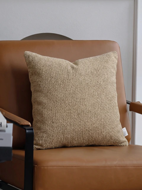 Funda de almohadón liso 45x45 - Beige