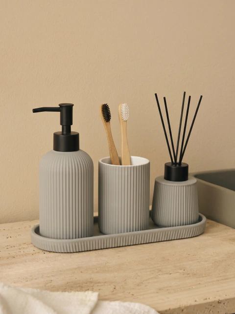 Set de baño de cerámica - Beige