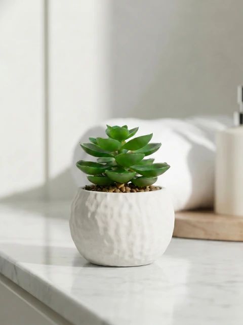 Planta artificial pequeña - Blanco