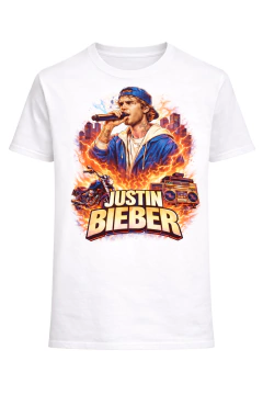 Camiseta Justin Bieber Fire na internet