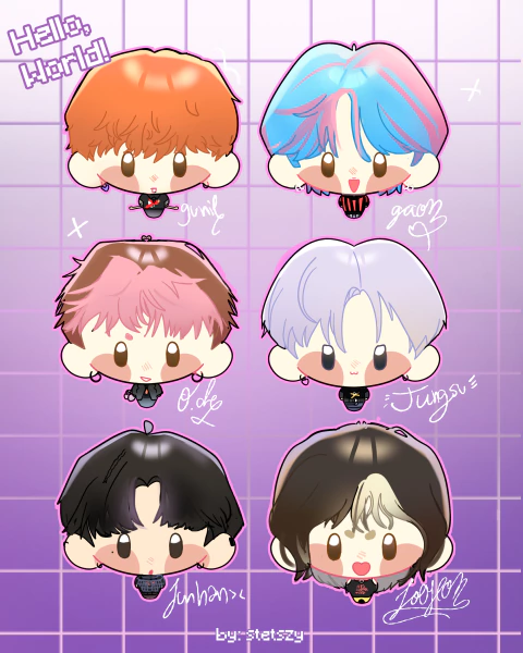 xdinary heroes phone charms + stickersheet
