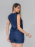 Conjunto Jeans Feminino Blusa Amarração e Short Soltinho Com Bolso - V&Y Jeans Atacado