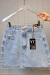 Saia Jeans Feminina Strass Toda de Brilho Pedraria Com Bolso - comprar online