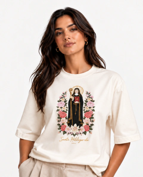 T-Shirt Santa Hildegarda - Off White