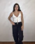 CALÇA JEANS CARGO PRETA - MH STTORE