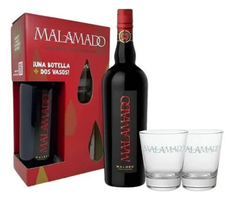 Malamado + 2 vasos