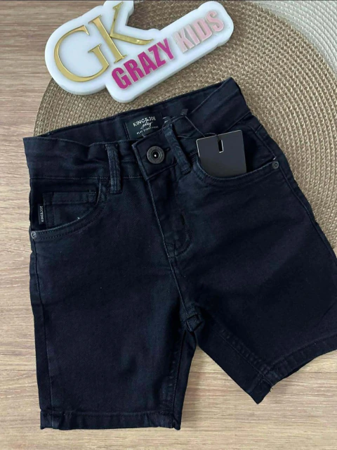 Bermuda Black Jeans Infantil Teen Menino Bm00002k (Preto)