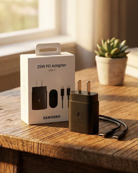 Cargador Samsung 25w Tipo C Negro