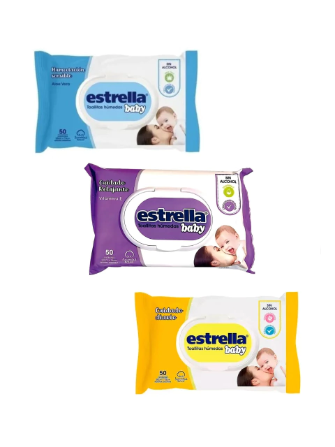 Toallitas Humedas Estrella x 50 unidades