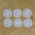 Conjunto com 6 Porta Copos em Renda de Bilro - Brancos - 10 cm - comprar online