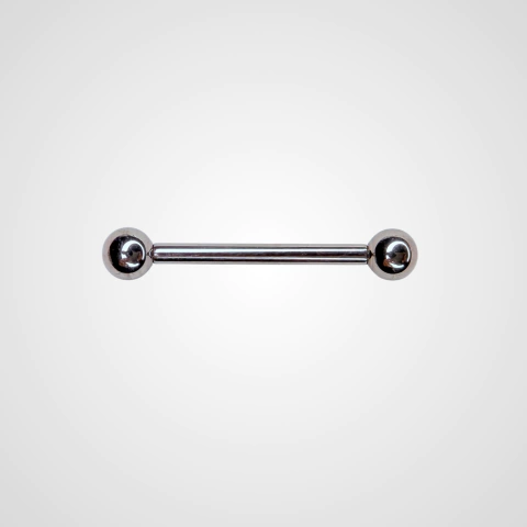 Barbell reto bola 3/3 rosca interna 1.2 - Titânio Natural
