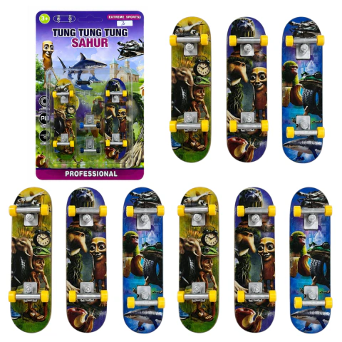 24 Mini Skate Dedos Fingerboarding Tung Tung Tung Sahur Souvenirs - comprar online
