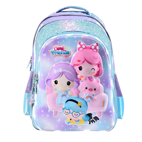 Mochila Footy Escolar Espalda Luces Led Original 18 Pulgadas